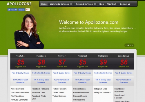 Apollozone.com || Facebook,Twitter, Pinterest, Google Services