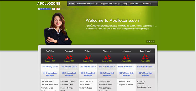 Apollozone.com || Facebook,Twitter, Pinterest, Google Services - 1